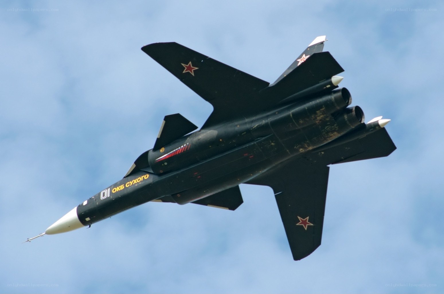 Su-37 fighter jet in flight