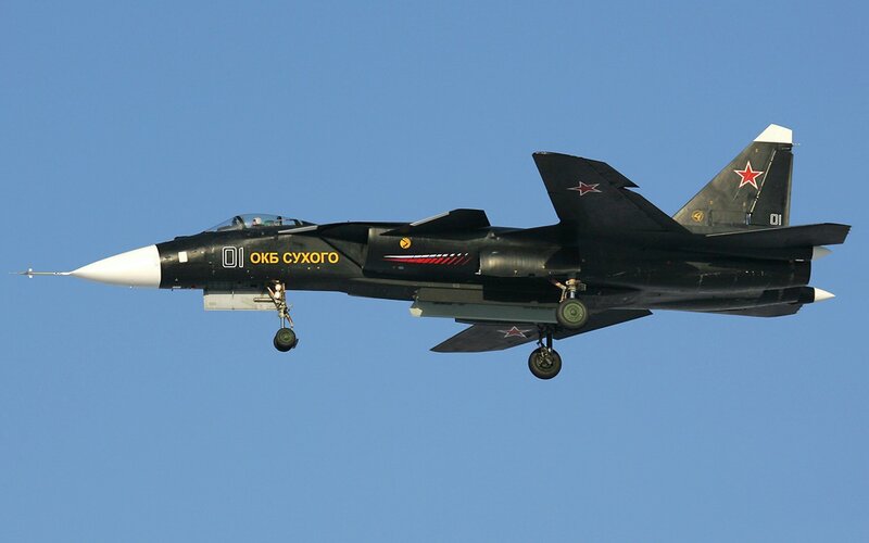 Su-37 fighter jet in flight