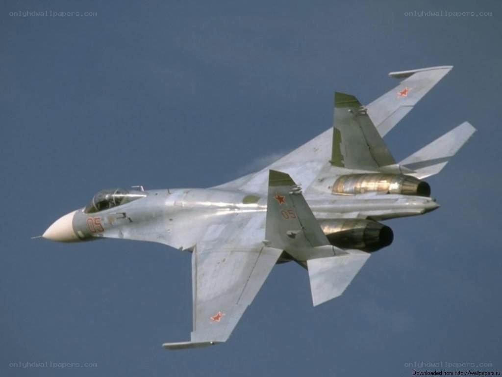 Su-37 fighter jet in flight