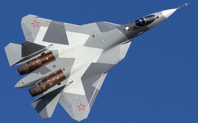 Su-57 Fighter Jet — Blue
