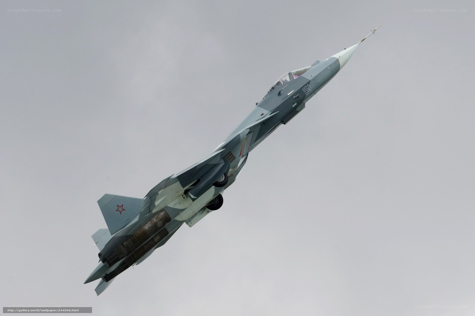 Su-57 fighter jet in flight