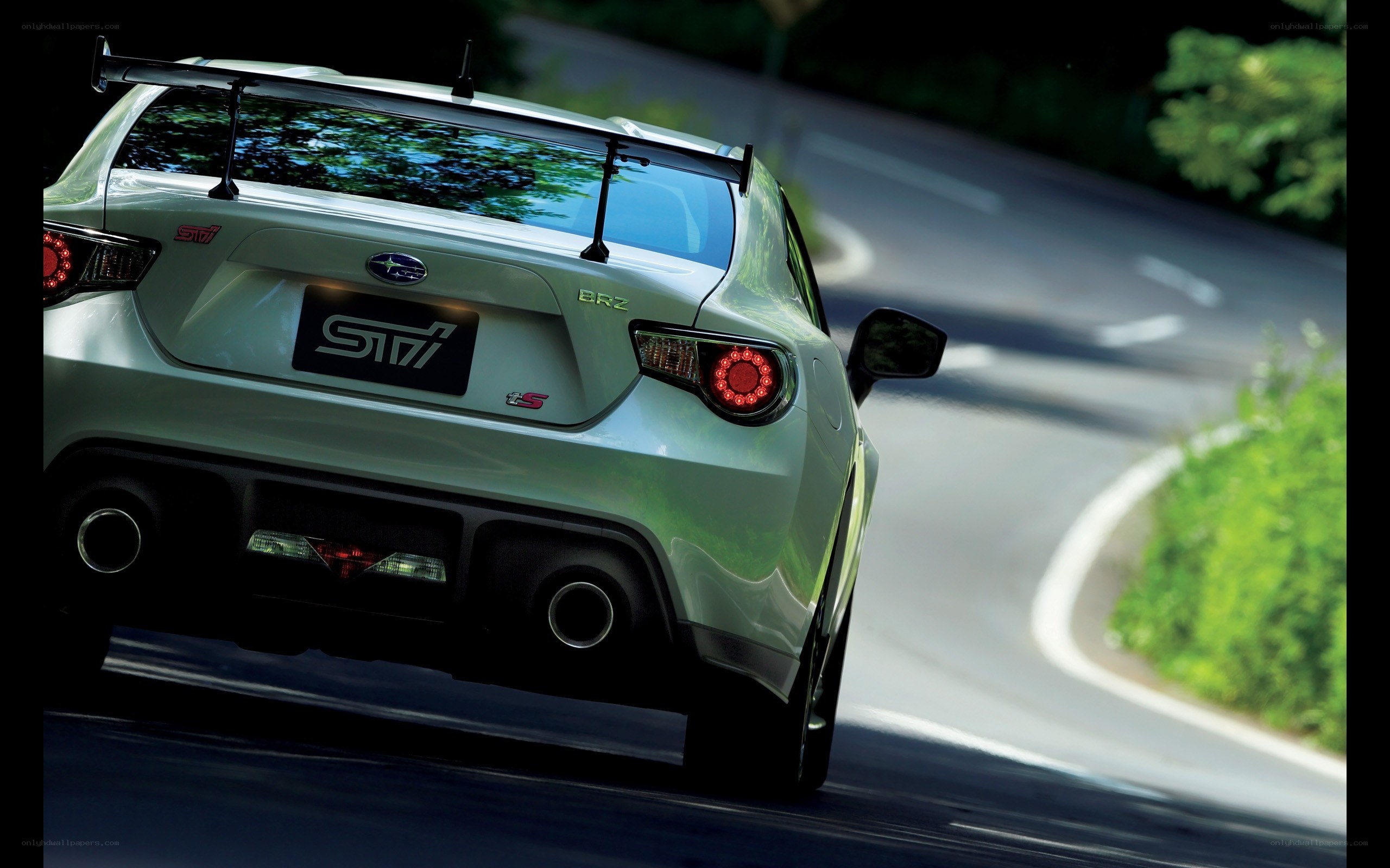 Subaru BRZ STI on a winding road