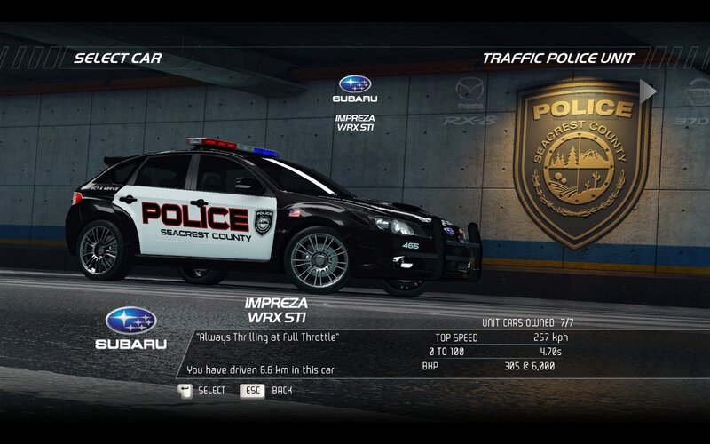 Subaru Impreza police car