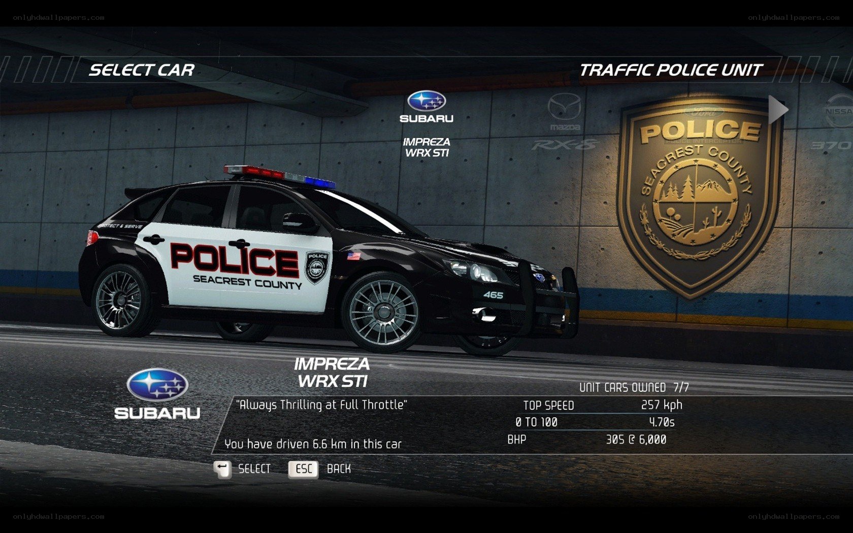 Subaru Impreza police car