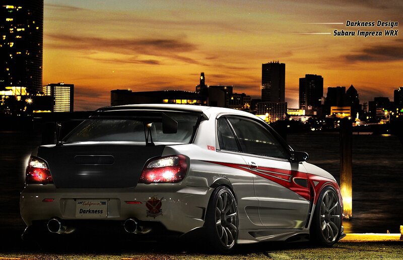 Subaru Impreza WRX at dusk