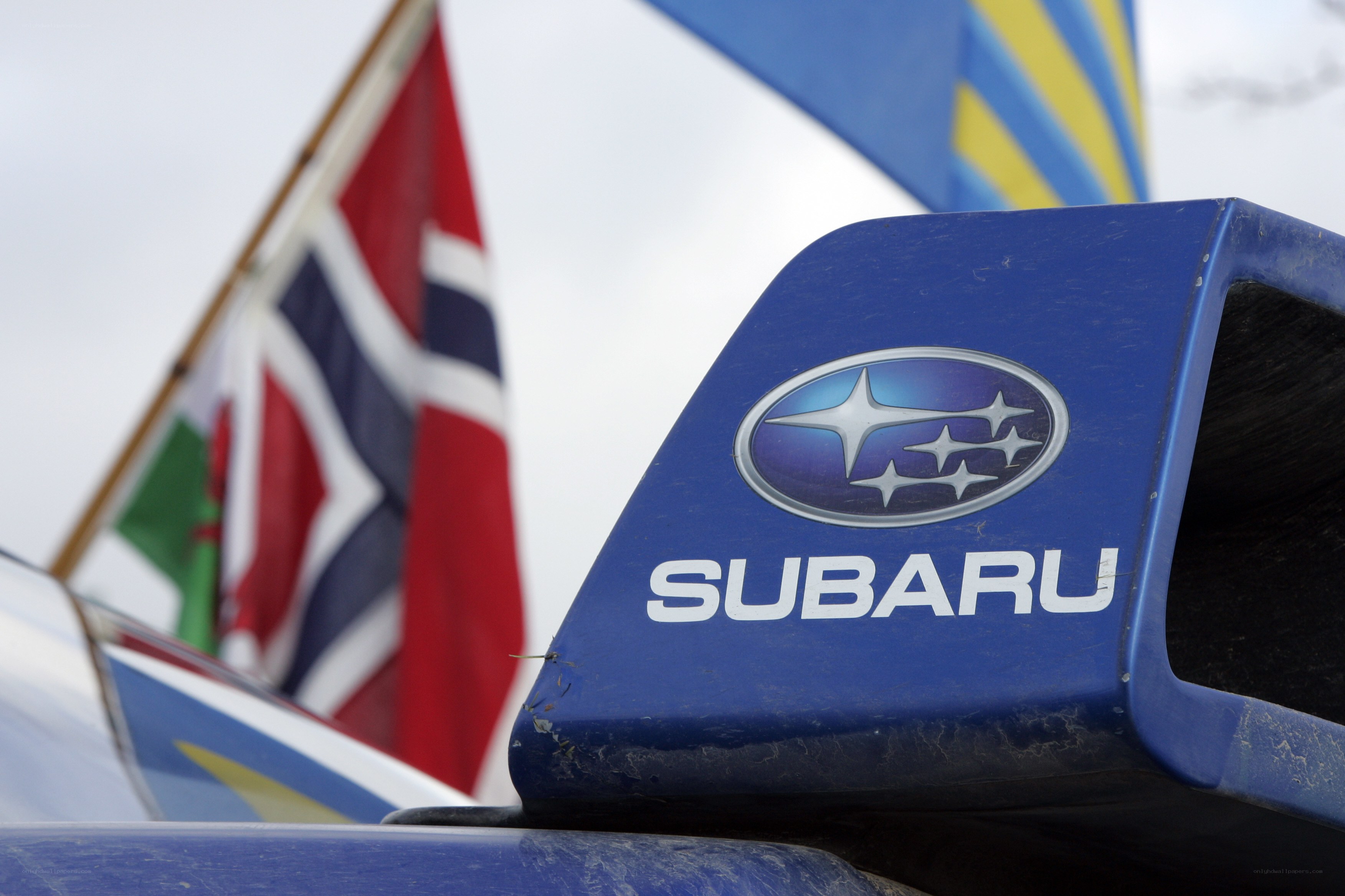 Subaru logo on a car