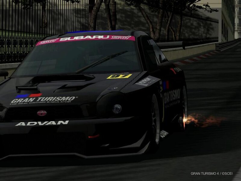 Subaru race car in Gran Turismo