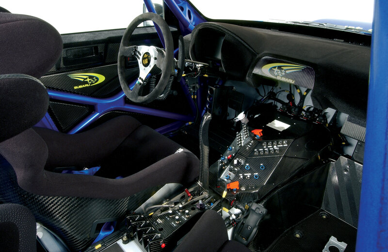 Subaru race car interior