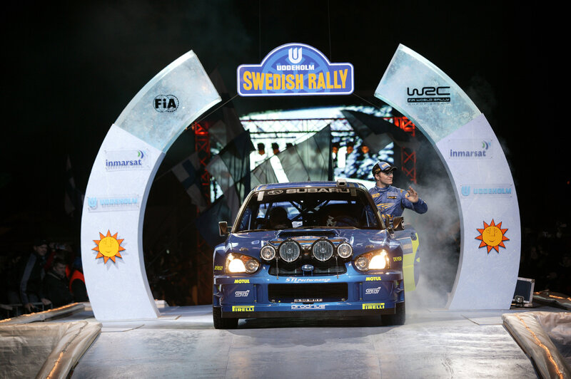 Subaru rally car at Swedish Rally