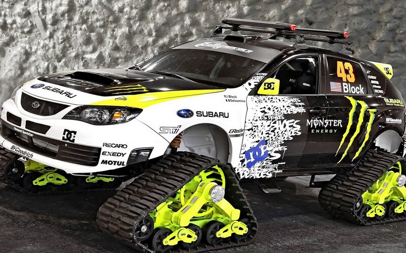 Subaru Rally Car — Black, Aggressive