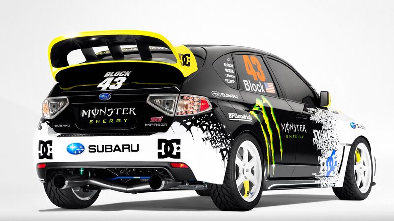 Subaru Rally Car — Black, Dynamic, Photograph