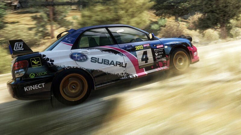 Subaru Rally Car — Blue, Dynamic, Afternoon