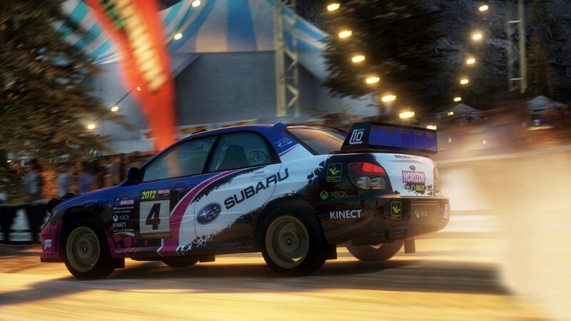 Subaru Rally Car — Blue, Dynamic, Night