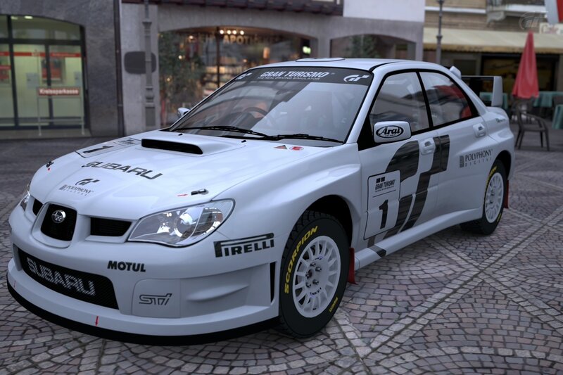 Subaru rally car in Gran Turismo
