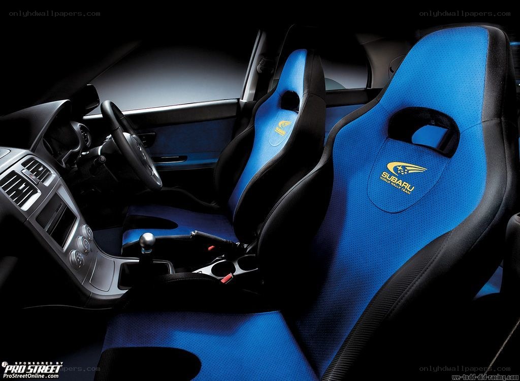 Subaru rally car interior