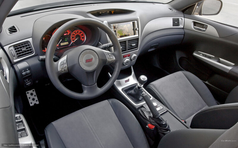 Subaru STI interior dashboard