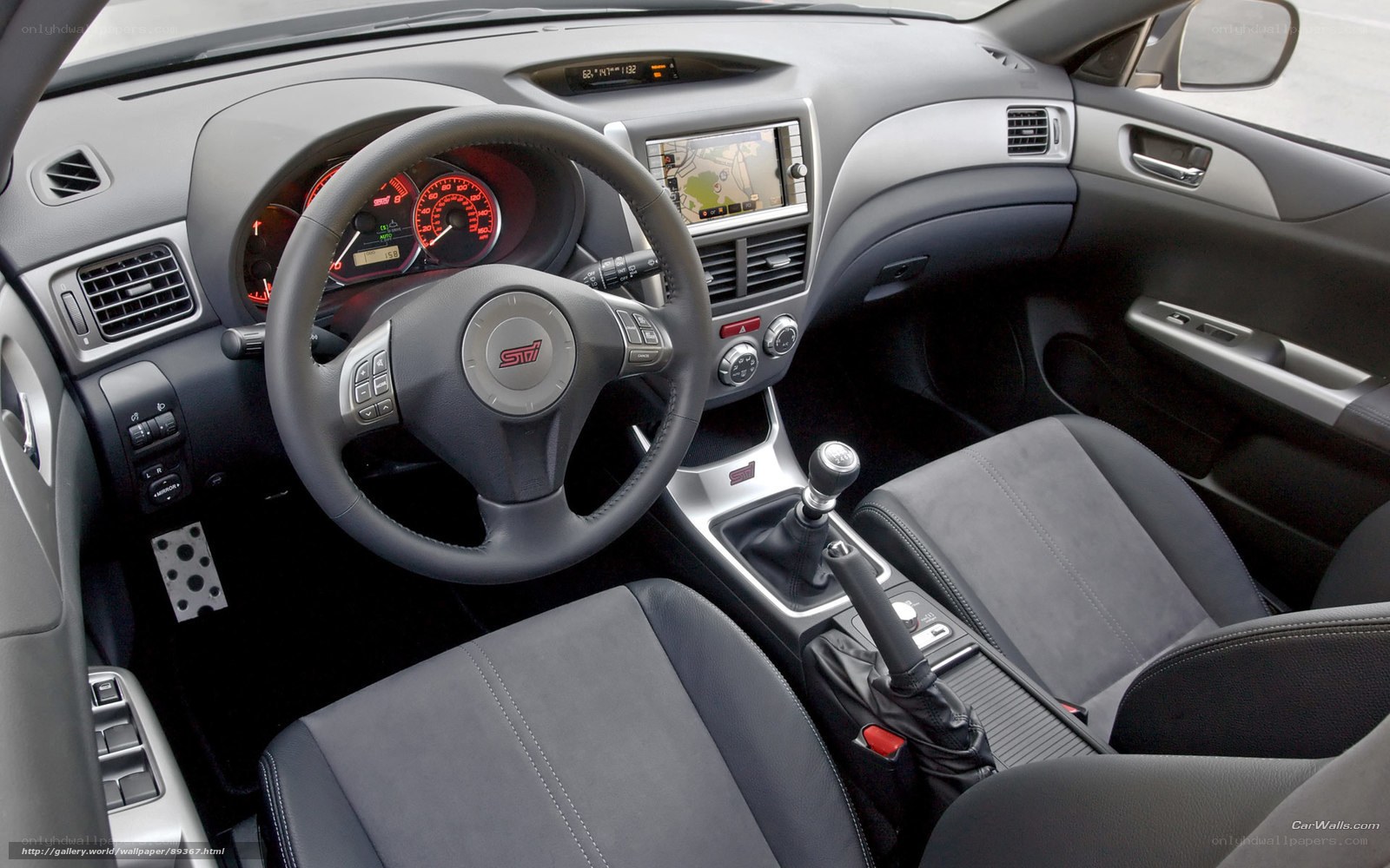 Subaru STI interior dashboard