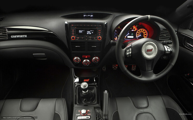 Subaru STI interior dashboard