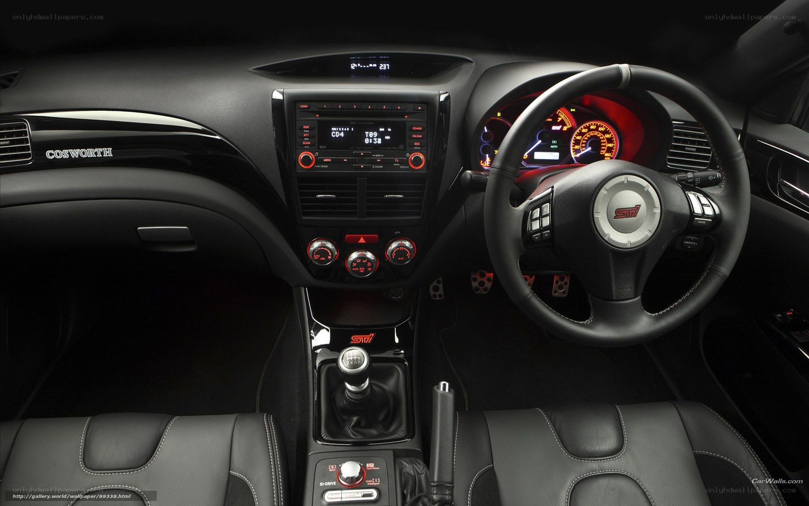 Subaru STI interior dashboard