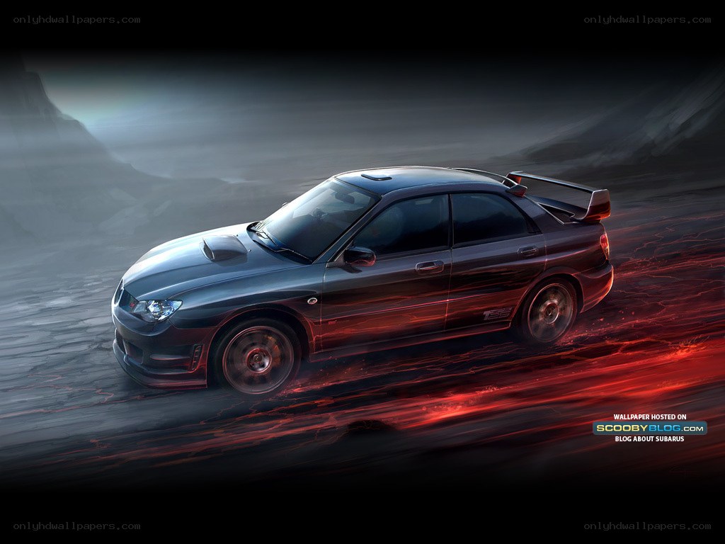 Subaru WRX in motion