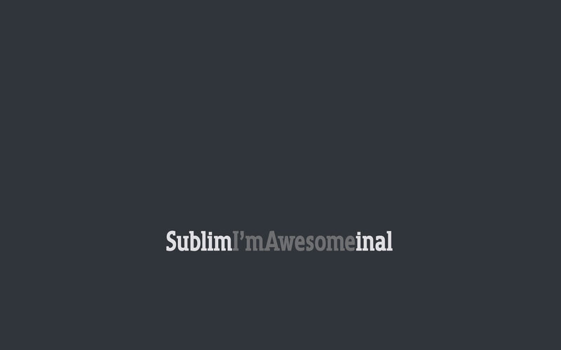 Sublim text on dark background