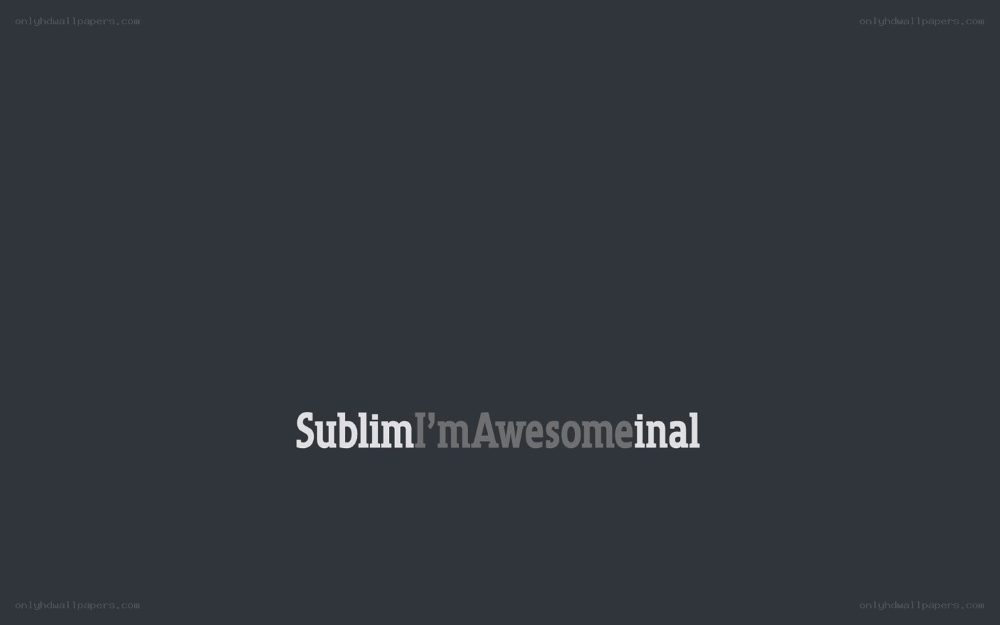 Sublim text on dark background