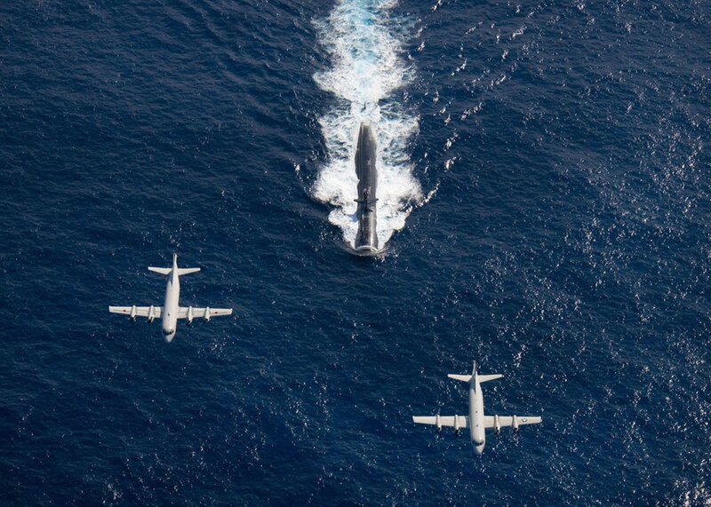 Submarine and Aircraft