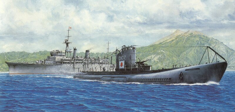 Submarine and Warship — Blue