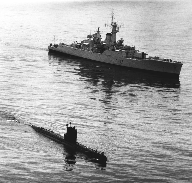 Submarine and Warship