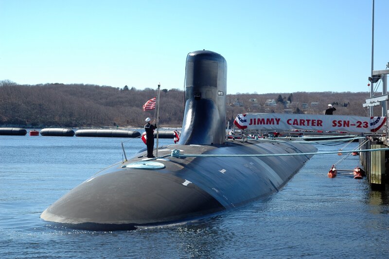 Submarine at Dock — Blue