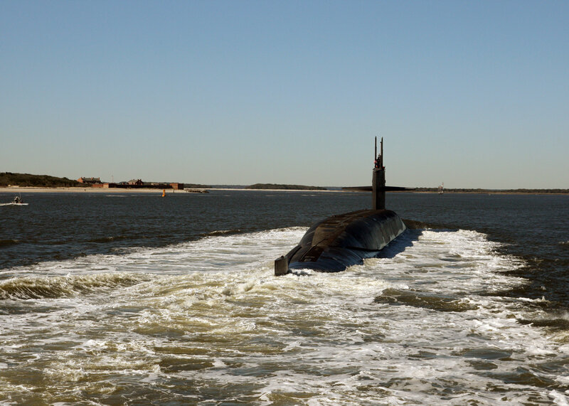 Submarine at sea