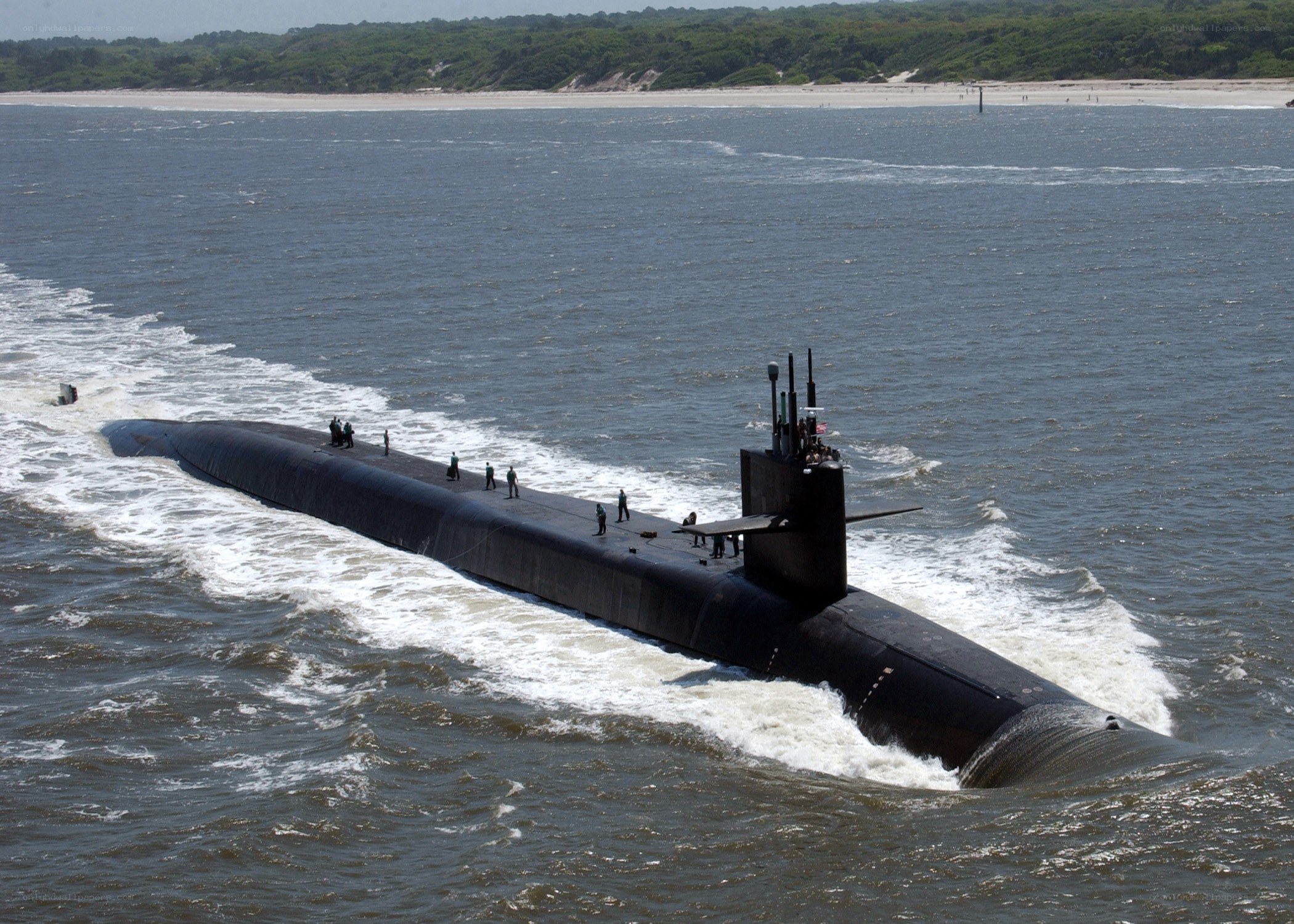 Submarine at sea
