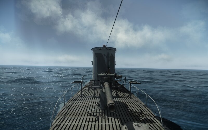 Submarine Deck View — Blue