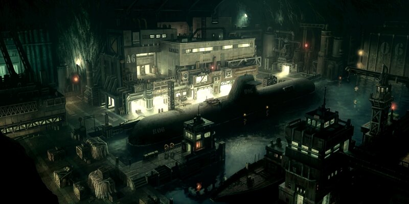 submarine dock in industrial complex