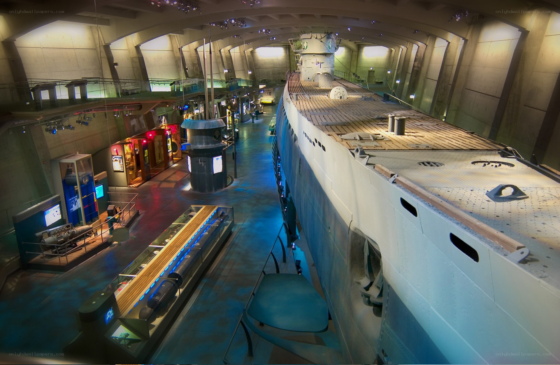 submarine exhibit in museum