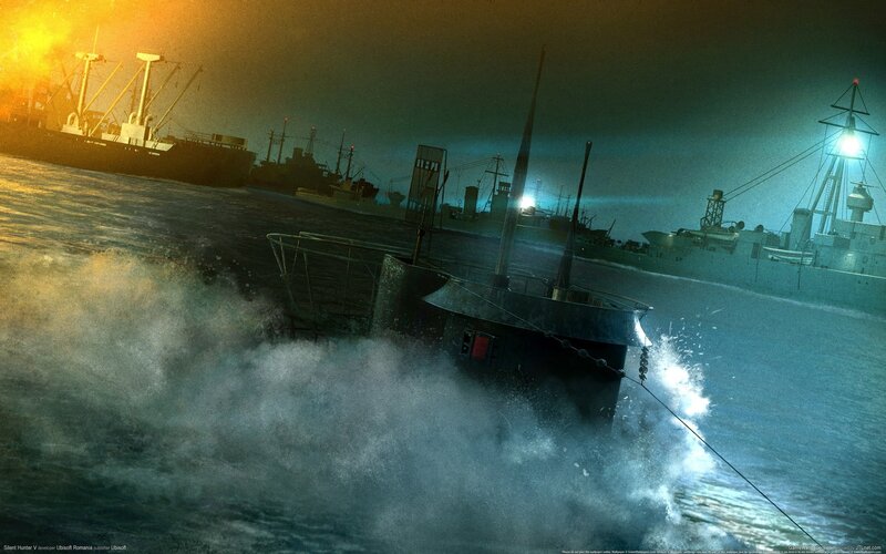Submarine in a war zone