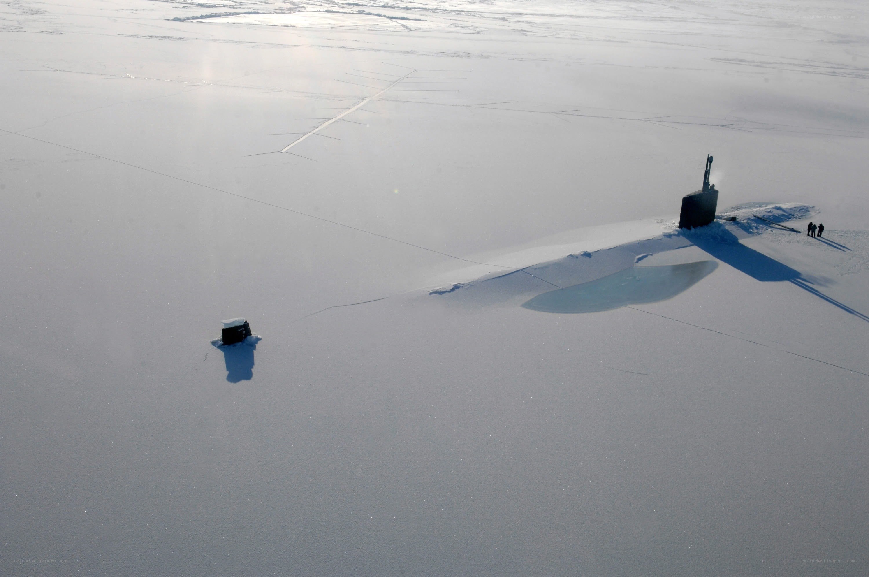 Submarine in Arctic ice