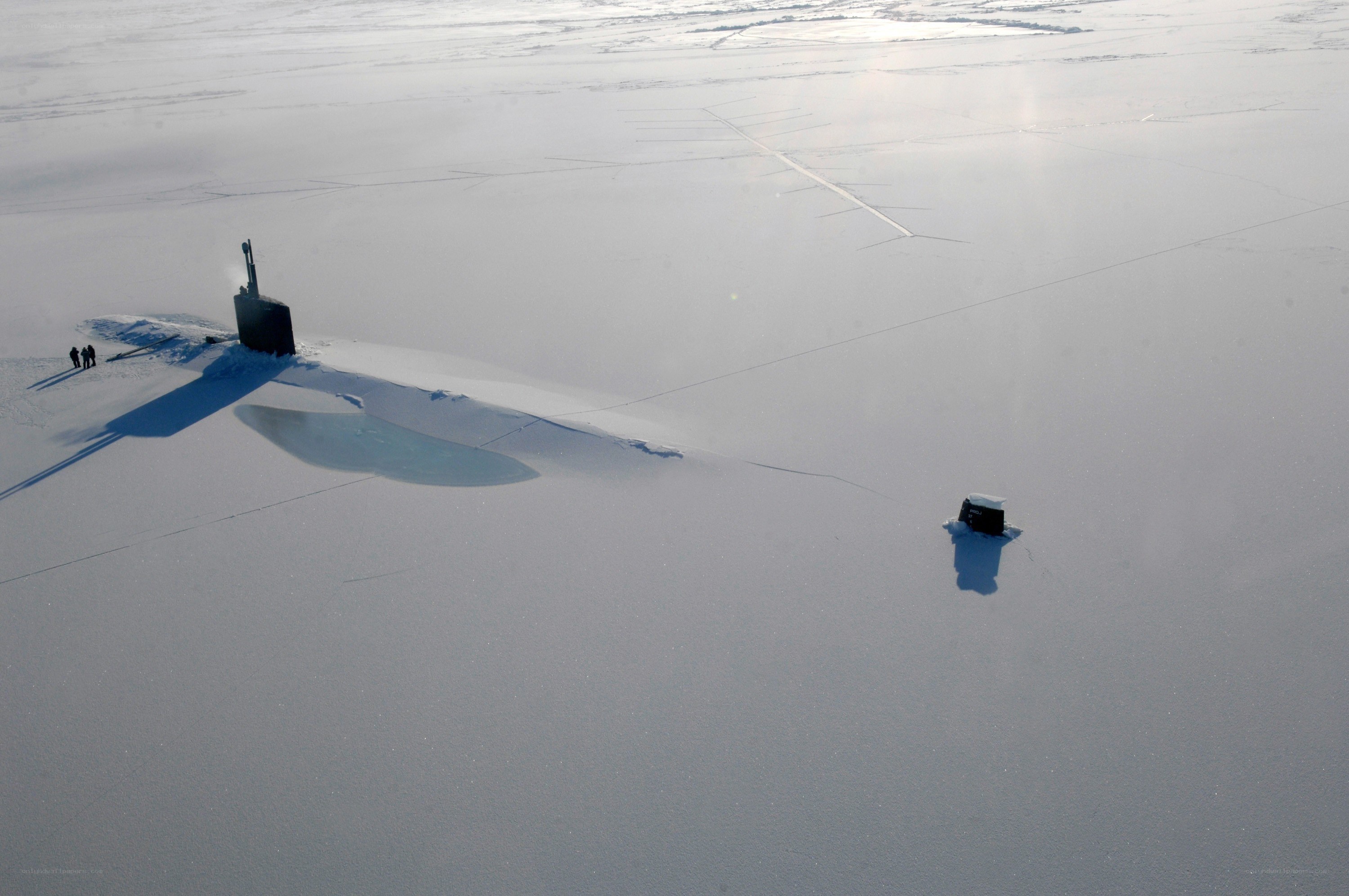 Submarine in Arctic ice