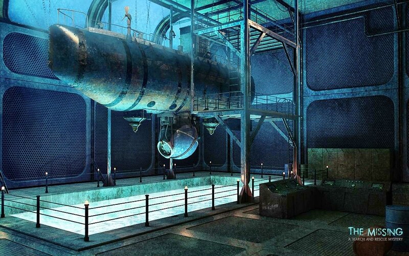 Submarine in Dry Dock — Blue