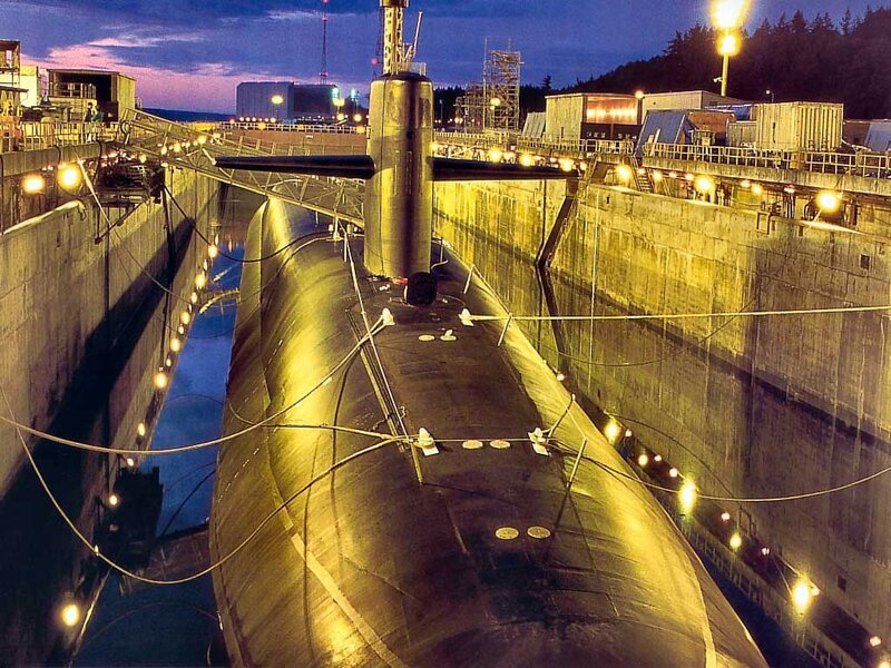 Submarine in Dry Dock — Yellow
