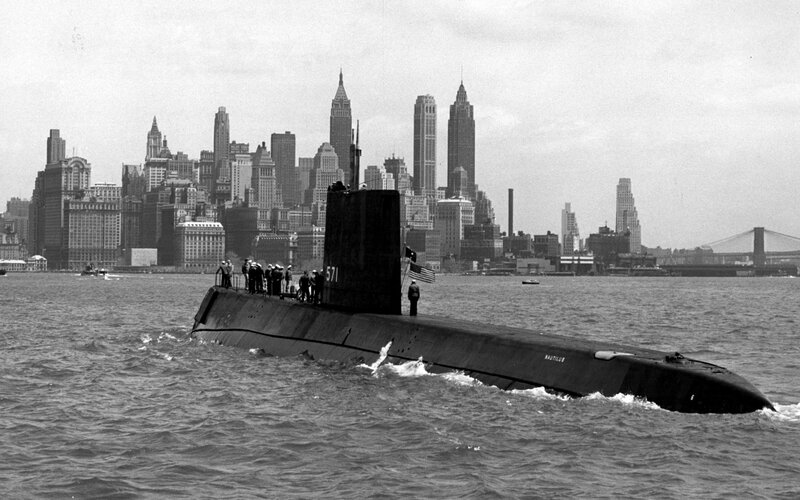Submarine in Harbor — Black, Historical