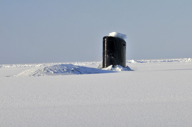 Submarine in Ice — White, Cold