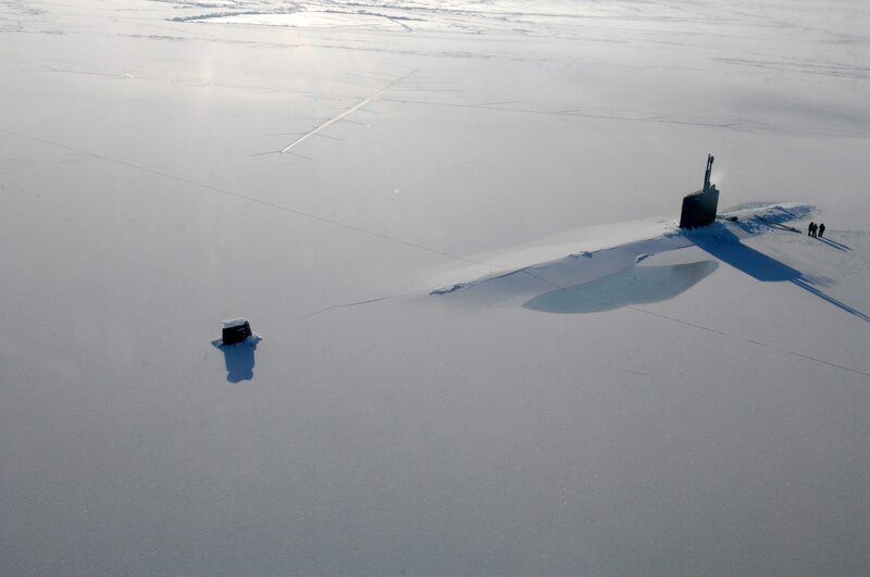 Submarine in Ice — White, Cold, Winter, Photograph, Snow