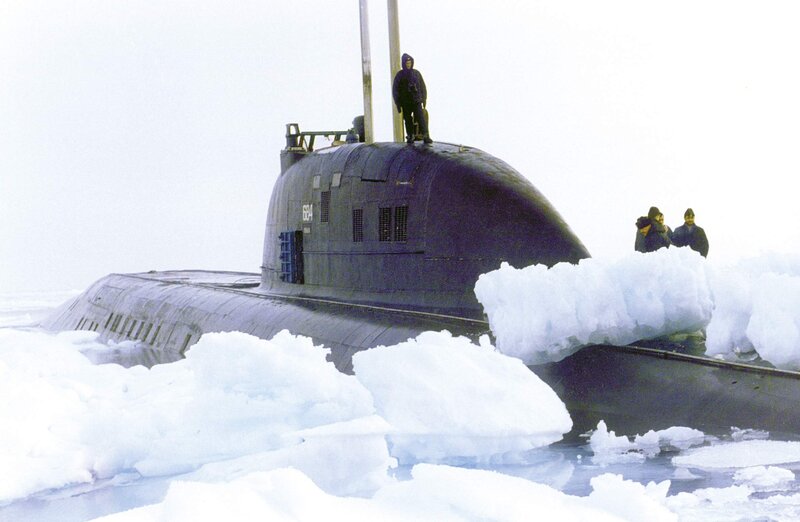 Submarine in Ice — White