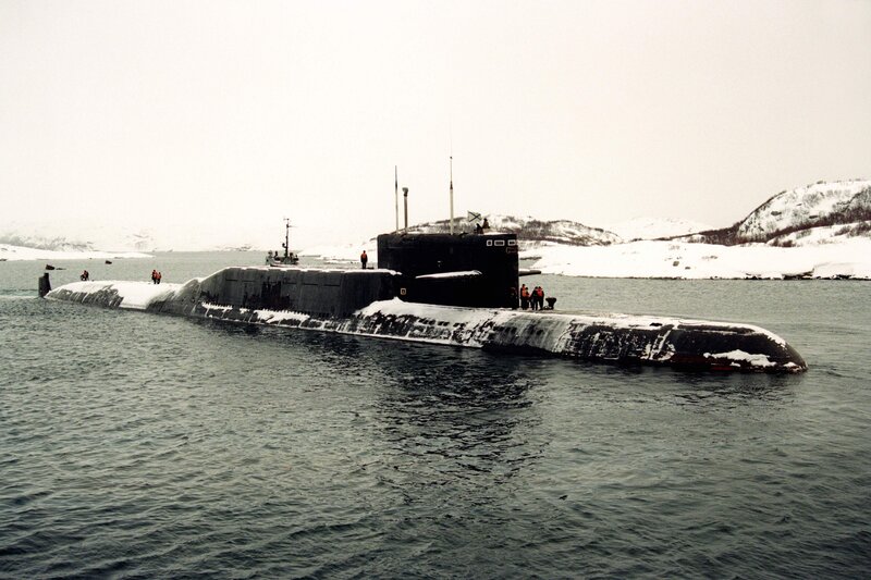 Submarine in Icy Water — Black, Cold