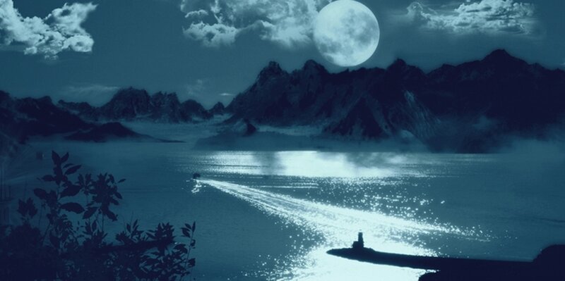 Submarine in Moonlight