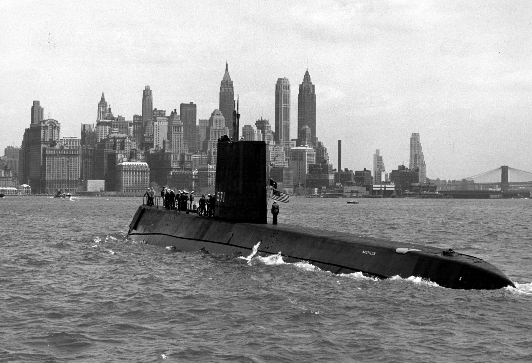 Submarine in New York Harbor