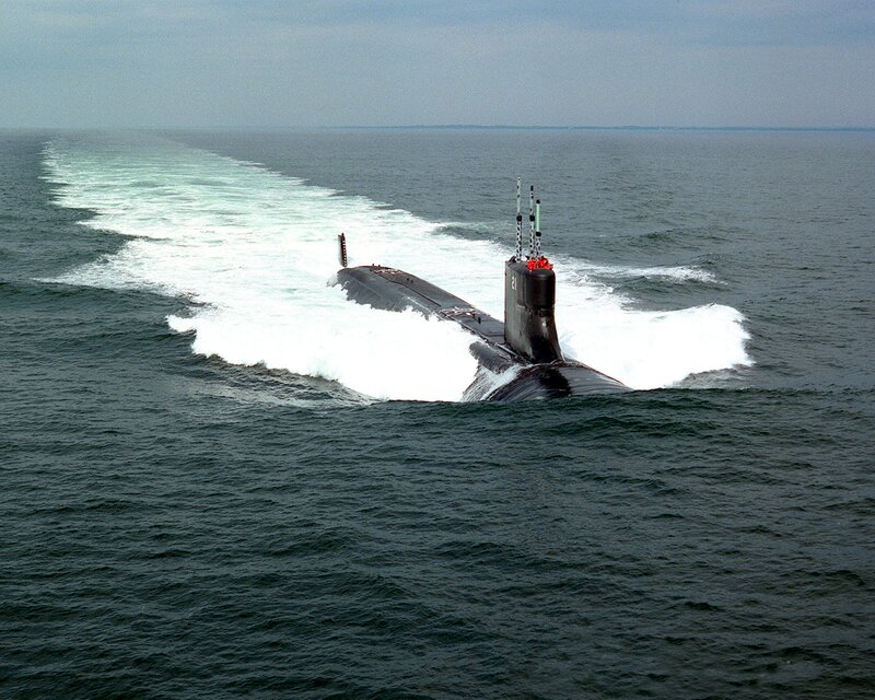Submarine in Ocean — Black, Calm, Photograph