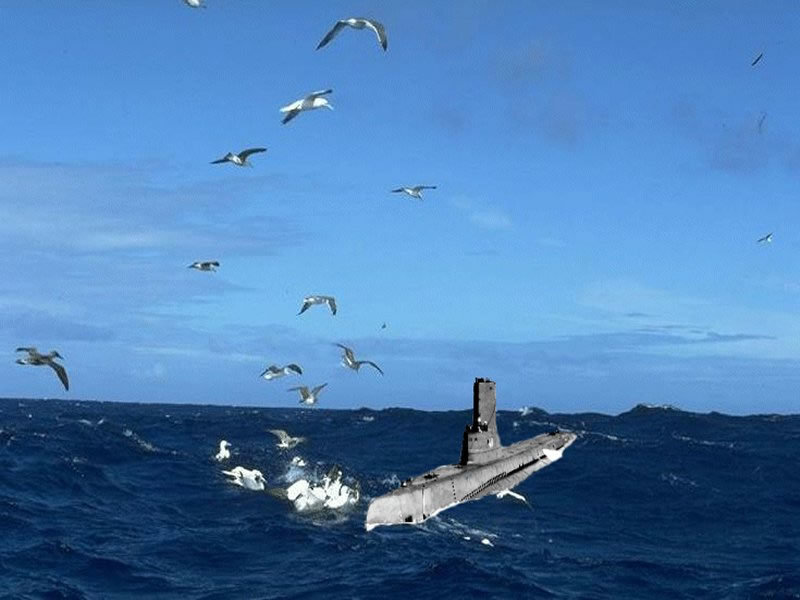 Submarine in Ocean