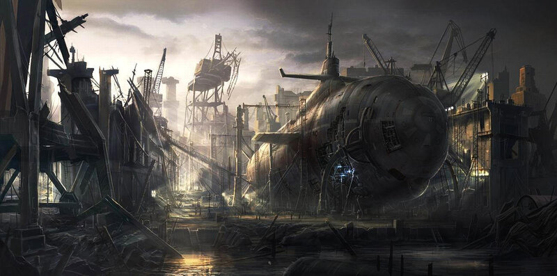 Submarine in Shipyard